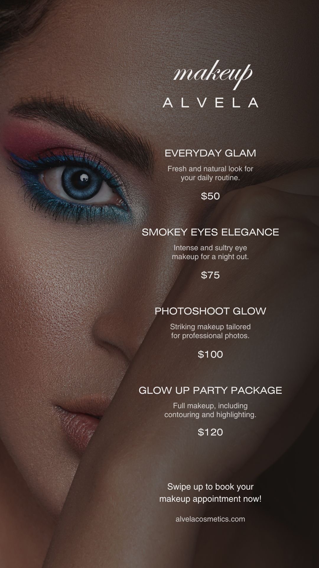 White and Black Minimalist Cosmetics Store Ad Your Story 1